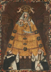 Notre-Dame du Rosaire avec Saint Dominique et Sainte Rose - Cuzco School